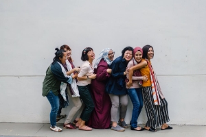 Groep vrouwen multicultureel